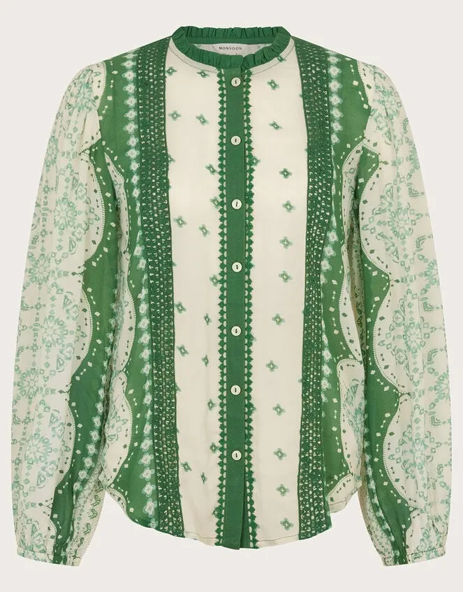 Women Tamsyn Print Blouse Green Monsoon Tops and Blouses