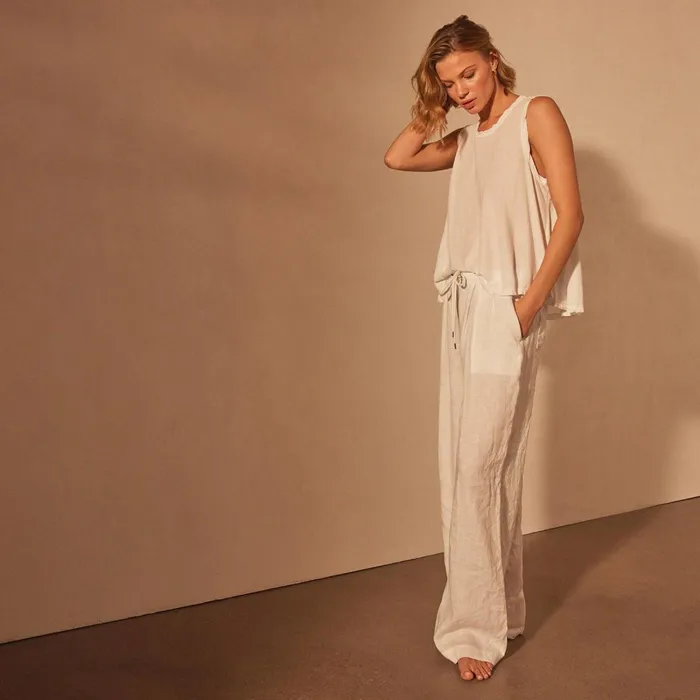Women Tanks James Perse Fine Gauge A Line Tank White