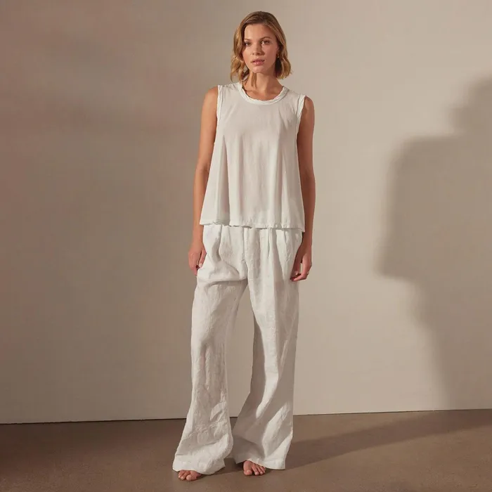 Women Tanks James Perse Fine Gauge A Line Tank White