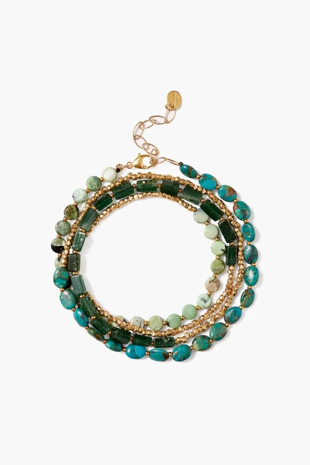 Women Taos Wrap Bracelet Green Mix Chan Luu Bracelets