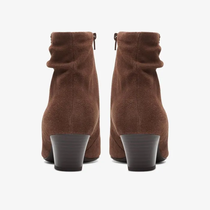 Women Teresa Skip Taupe Suede Clarks Boots and Booties