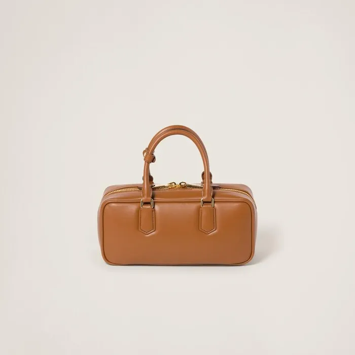 Women Top Handles Miu Miu Arcadie Leather Bag Cognac Women Top Handles Miu Miu Arcadie Leather Bag Cognac