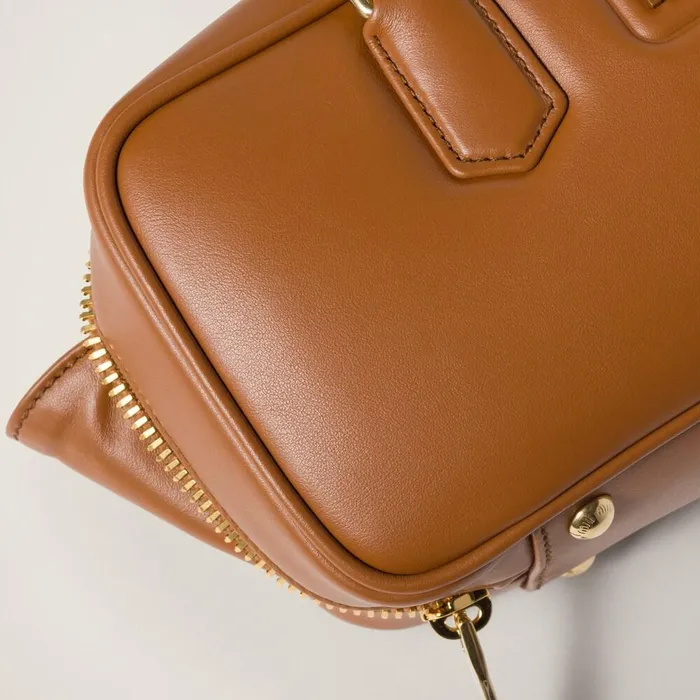 Women Top Handles Miu Miu Arcadie Leather Bag Cognac Women Top Handles Miu Miu Arcadie Leather Bag Cognac