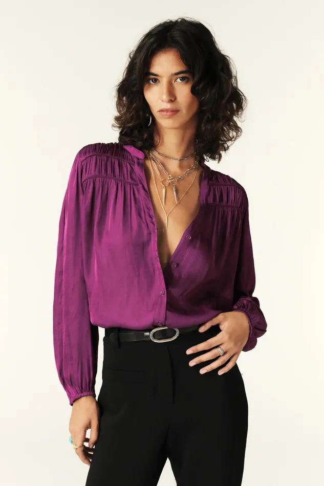 Women Tops and Shirts Baandsh LongSleeve Shirt Cessia Purple