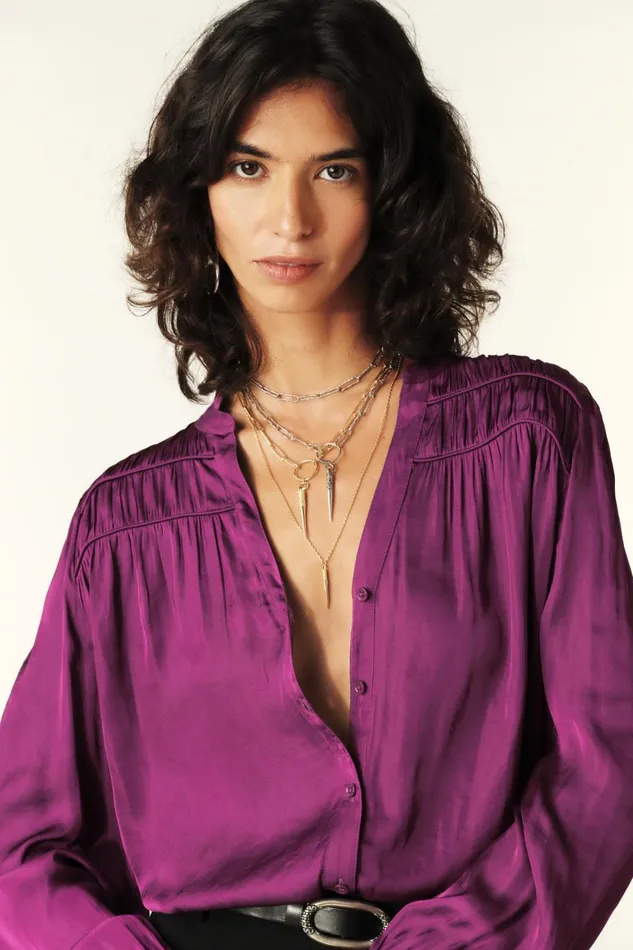 Women Tops and Shirts Baandsh LongSleeve Shirt Cessia Purple