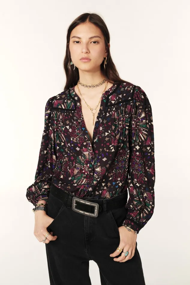 Women Tops and Shirts Baandsh LongSleeved Shirt Faizae Gray