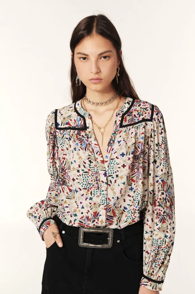 Women Tops and Shirts Baandsh LongSleeved Shirt Faizae Gray