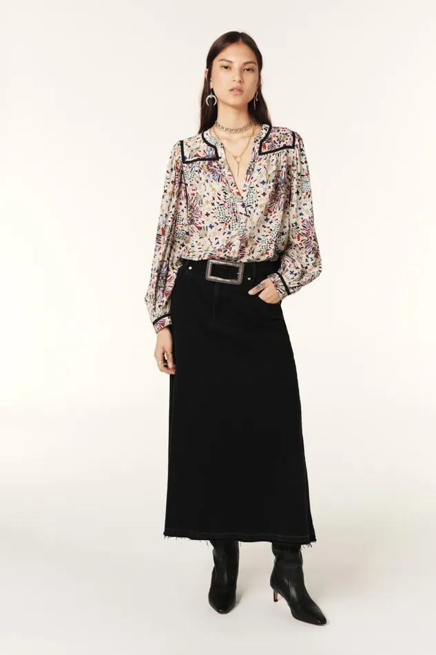 Women Tops and Shirts Baandsh LongSleeved Shirt Faizae Gray