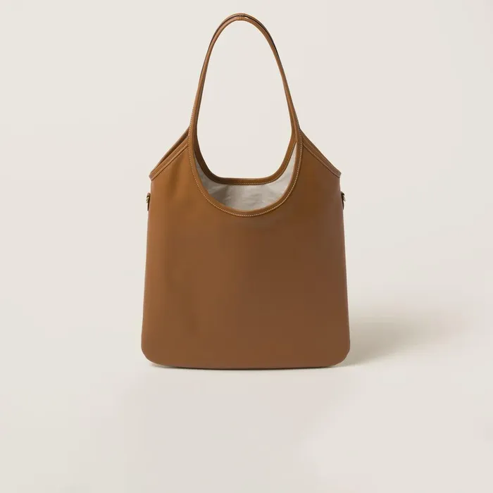 Women Totes Miu Miu IVY Leather Bag Cognac