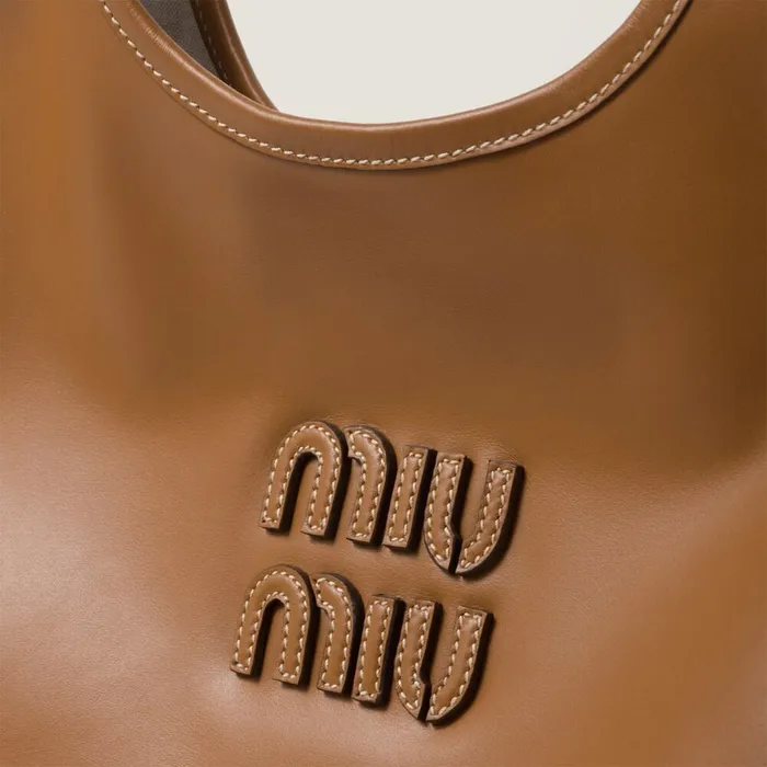 Women Totes Miu Miu IVY Leather Bag Cognac