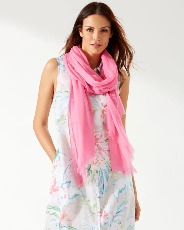 Women Two Toucans Square Scarf Tangerine Tommy Bahama Scarves and Wraps