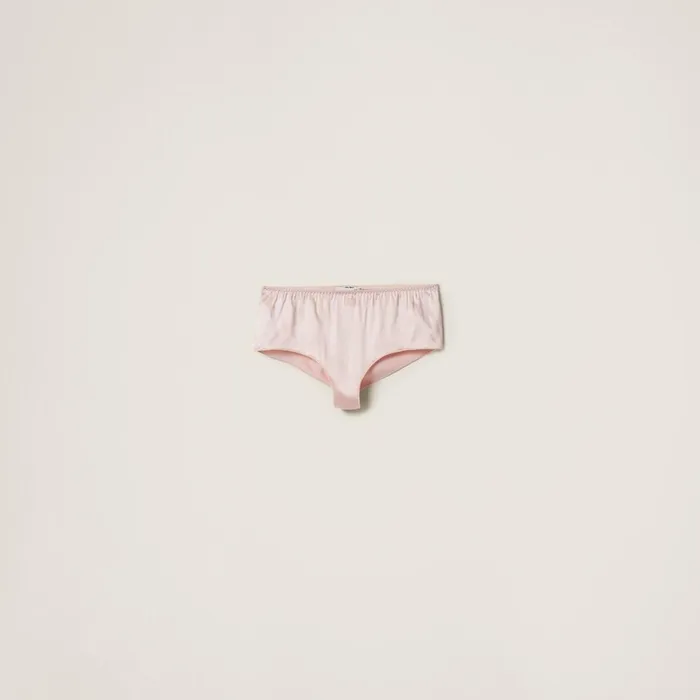 Women Underwear And Beachwear Miu Miu Satin Panty Opal