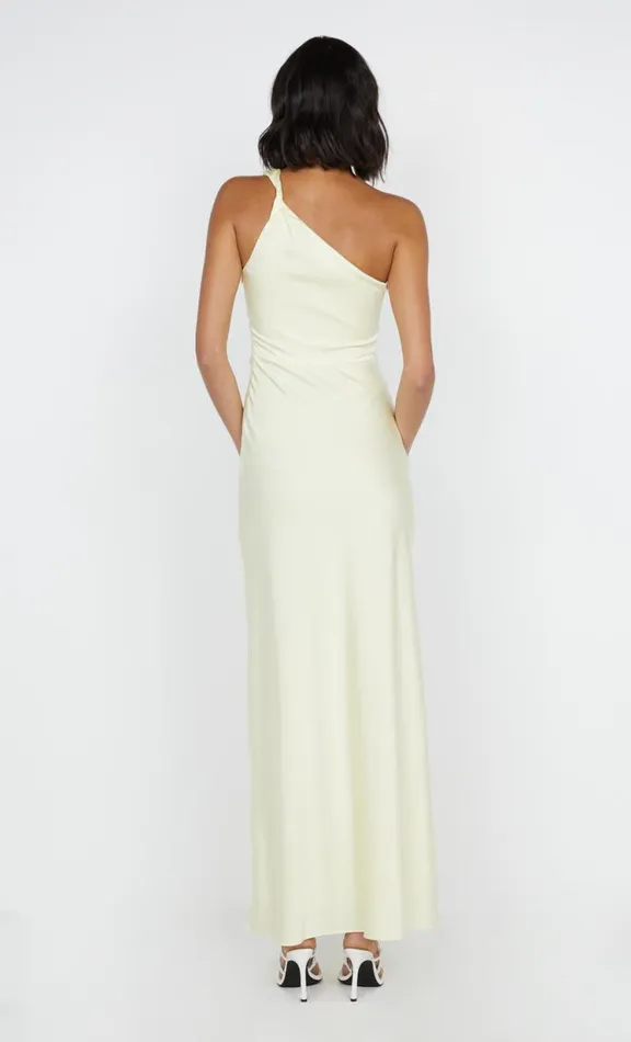 Women Wedding Guest Bec Bridge LUNETTA ASYM DRESS 8211 ICE YELLOW
