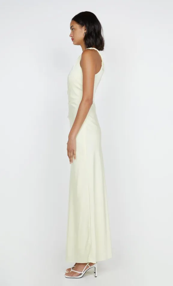 Women Wedding Guest Bec Bridge LUNETTA ASYM DRESS 8211 ICE YELLOW