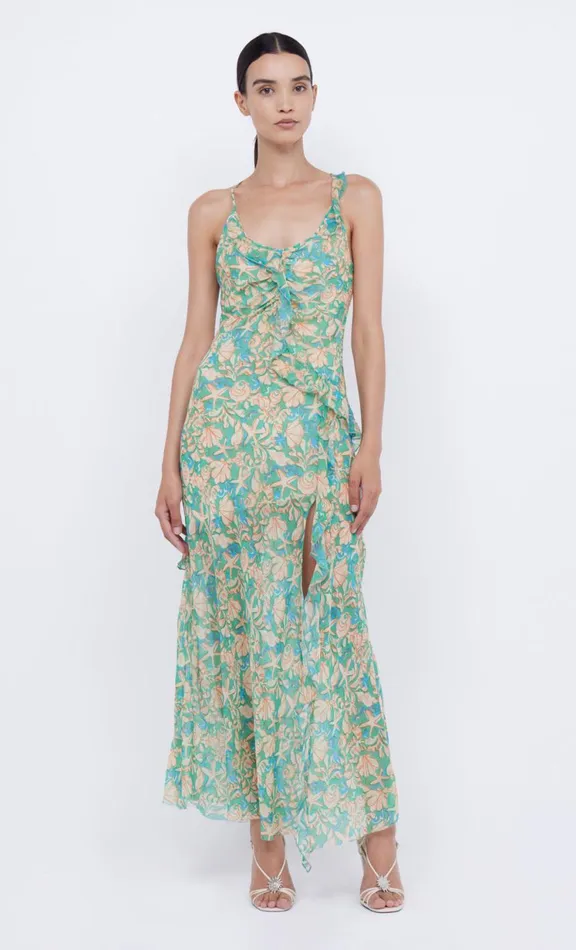 Women Wedding Guest Bec Bridge OASIS FRILL MAXI DRESS 8211 UNDER THE SEA