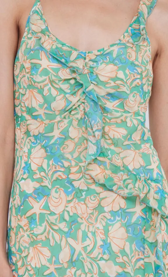 Women Wedding Guest Bec Bridge OASIS FRILL MAXI DRESS 8211 UNDER THE SEA