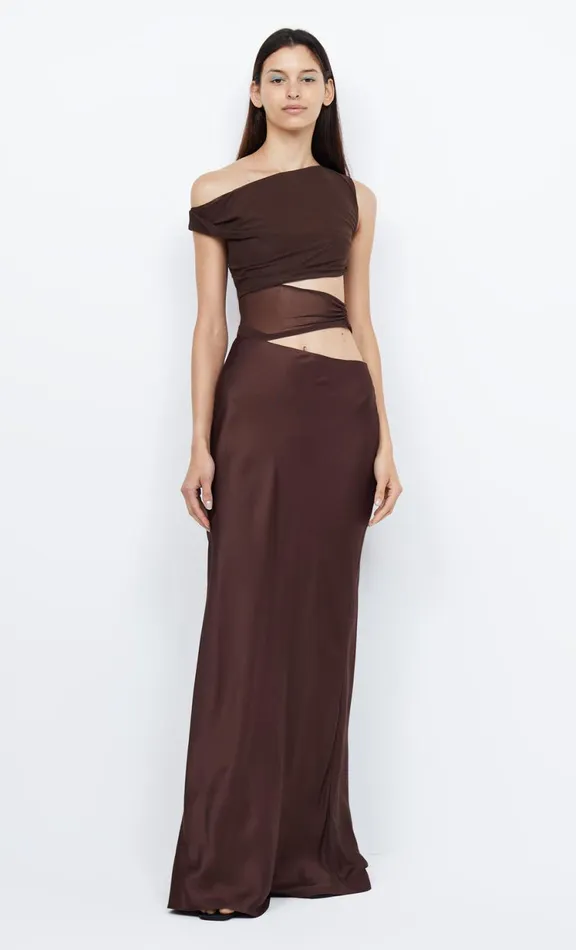 Women Wedding Guest Bec Bridge OPHELIA MAXI DRESS 8211 COCOA