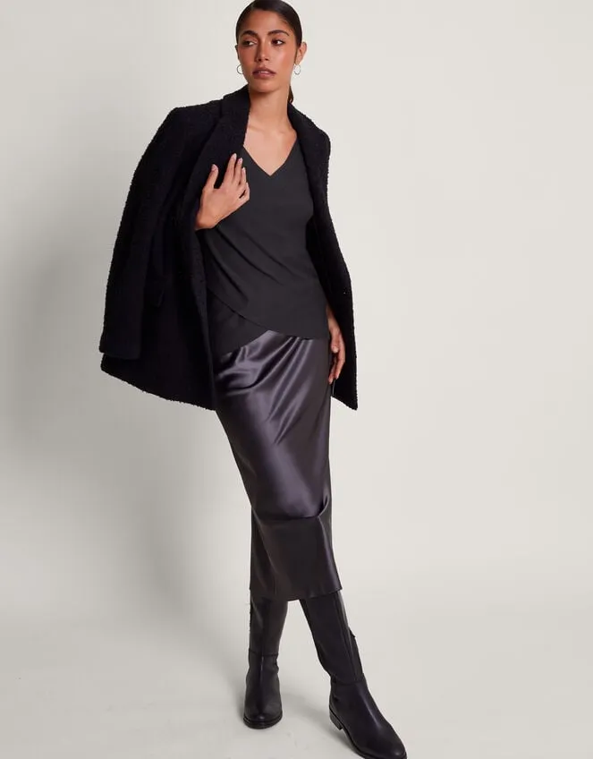Women Winslet Wrap Jumper Grey Monsoon Jumpers