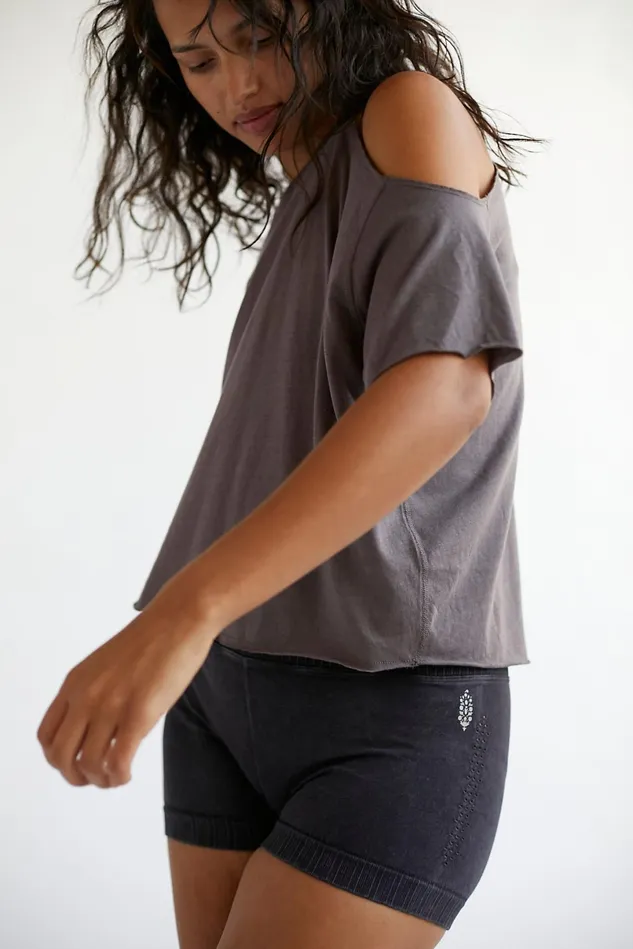 Women Workout Tops Free People Brush It Off Tee Violet Umber