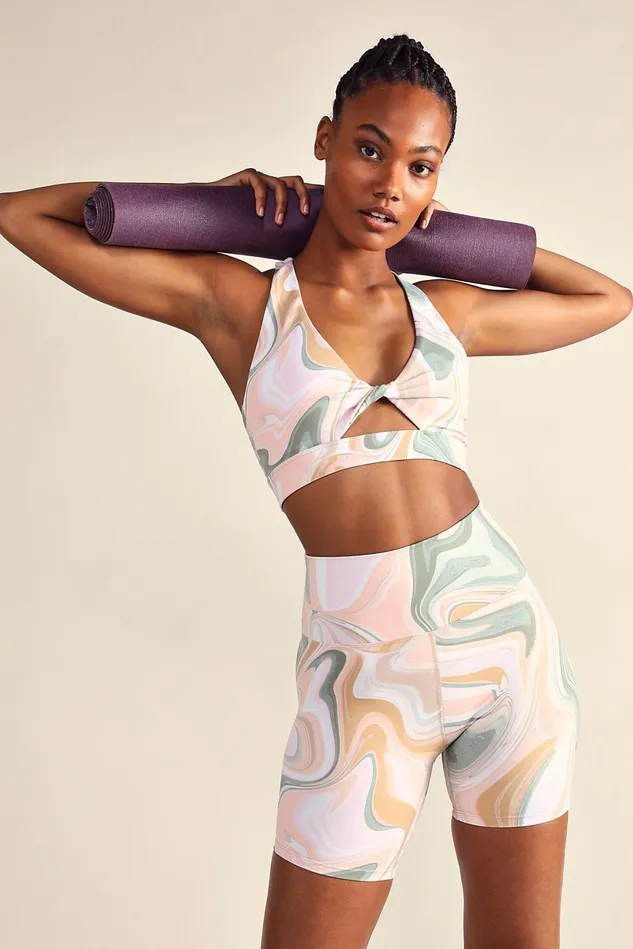 Women Workout Tops Free People Twist Top Marble
