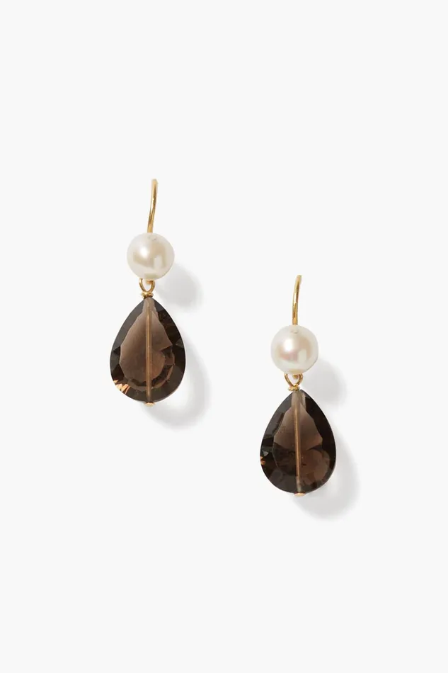 Women Yasmine Pearl Earrings Smoky Quartz Chan Luu Earrings