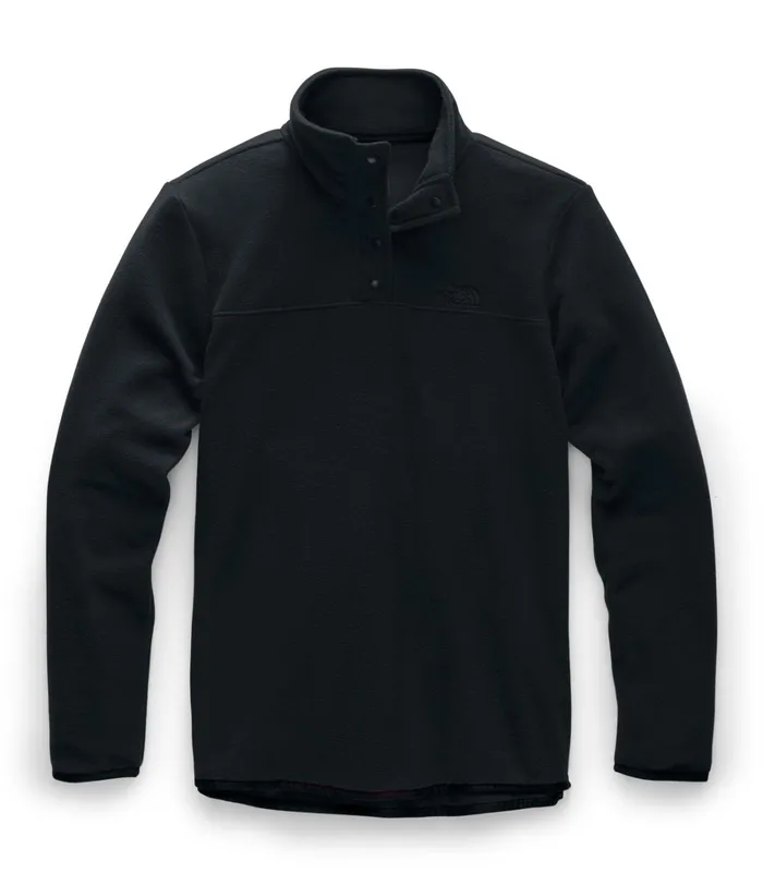 Womens Fleece The North Face TKA Glacier SnapNeck Pullover Tnf Blacktnf Black