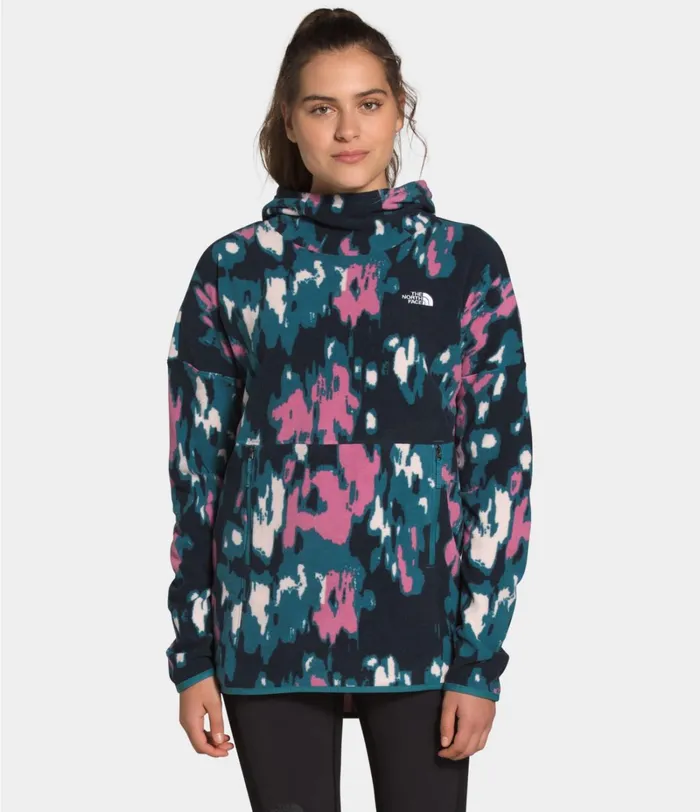 Womens Hoodies and Sweatshirts The North Face TKA Glacier Pullover Hoodie Mallard Blue Abstract Ikat Print Womens Hoodies and Sweatshirts The North Face TKA Glacier Pullover Hoodie Mallard Blue Abstract Ikat Print