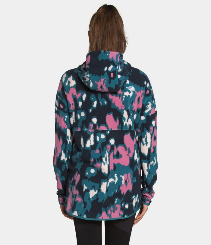 Womens Hoodies and Sweatshirts The North Face TKA Glacier Pullover Hoodie Mallard Blue Abstract Ikat Print