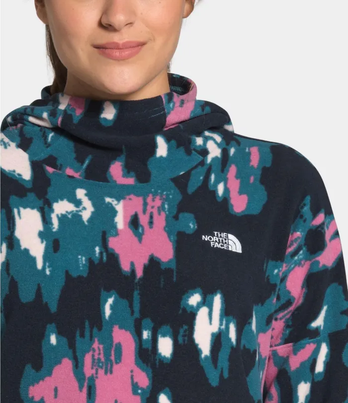 Womens Hoodies and Sweatshirts The North Face TKA Glacier Pullover Hoodie Mallard Blue Abstract Ikat Print