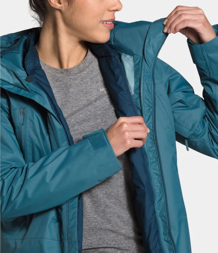 Womens Insulated and Down Jackets The North Face Clementine Triclimate Jacket Mallard Blueblue Wing Teal