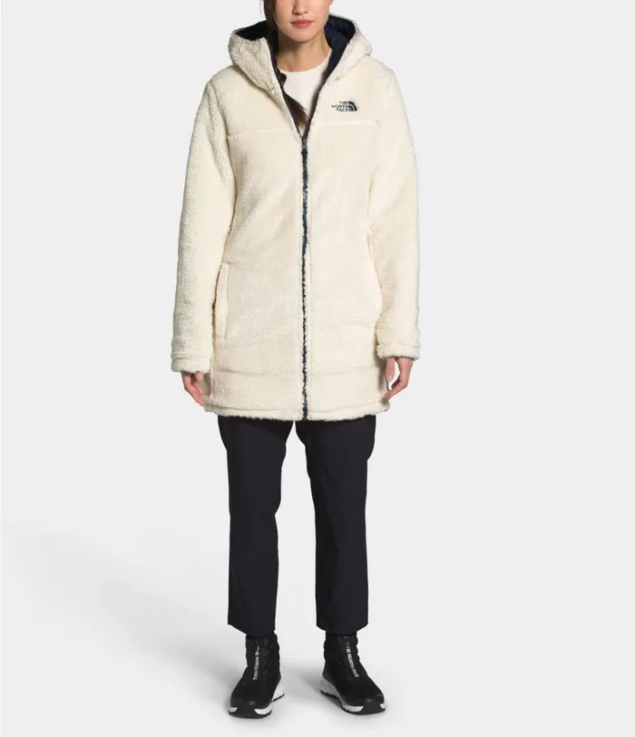 Womens Insulated and Down Jackets The North Face Mossbud Insulated Reversible Parka Aviator Navyvintage White