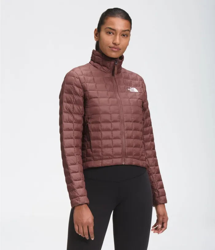 Womens Insulated and Down Jackets The North Face Thermoball Eco Crop Marron Purple Matte Womens Insulated and Down Jackets The North Face Thermoball Eco Crop Marron Purple Matte