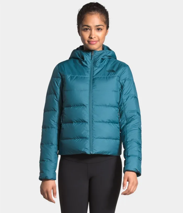 Womens Insulated and Down Jackets The North Face Vallecitos Hoodie Mallard Blue