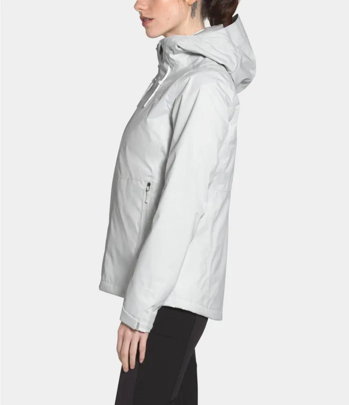 Womens Rainwear The North Face Arrowood Triclimate Jacket Tin Greytnf White