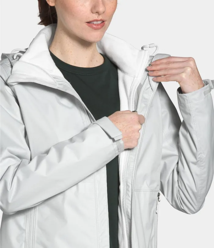 Womens Rainwear The North Face Arrowood Triclimate Jacket Tin Greytnf White