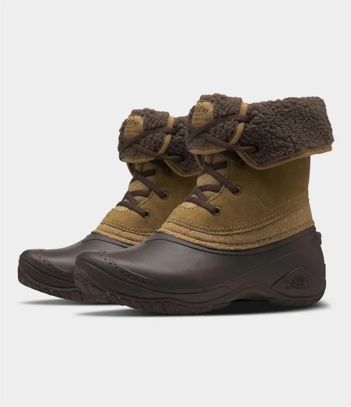 Womens Winter Boots The North Face Shellista II Rolldown Utility Browndemitasse Brown
