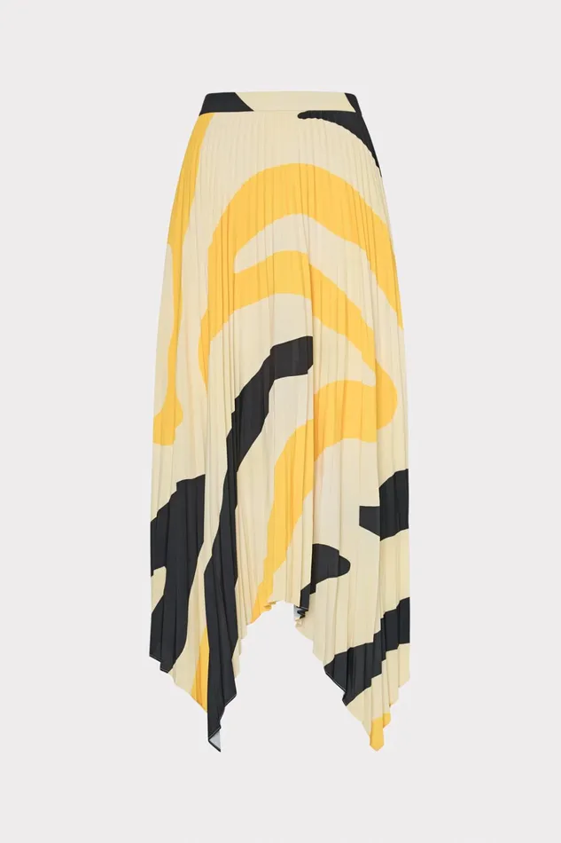 Zebra Pleated Skirt Mangoblack Women Milly Skirts