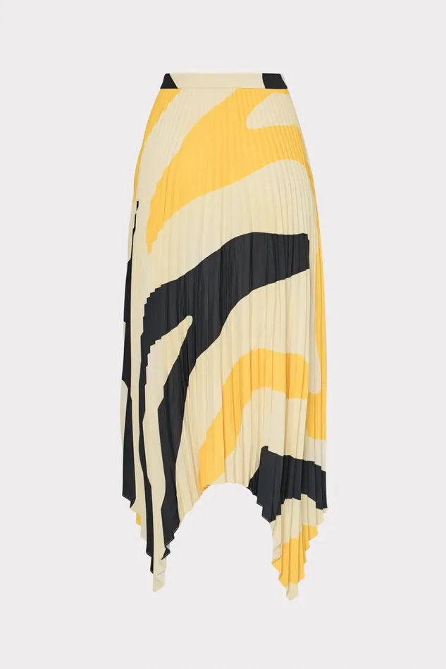 Zebra Pleated Skirt Mangoblack Women Milly Skirts